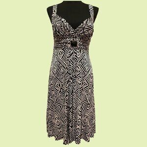 Roulette Black/White Striped Dress